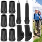 10 adet taşınabilir yedek olta kamışı, taşınabilir trekking batonu, uçlar, yürüyüş batonu uçları karbon, yedek kauçuk tampon çapı, Alp batonu ucu karbon, yürüyüş için Alp batonu