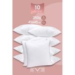 10 Adet Throw Serisi Antialerjik %100 Silikon Elyaf Dolgulu Kırlent Iç Kare Yastık 45x45cm 350gr