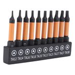 10 Adet üçgen Bit Seti, 50mm Uzunluk 1/4 inç Hex Shank Alaşım çelik Manyetik Matkap Bitleri Mobilya montajı Için Depolama rafı, Otomotiv, Bisiklet, Inşaat
