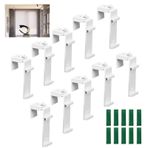 10 adet yapışkanlı tutucu, Klemmfix stor için, ikili stor perde için kelepçeli taşıyıcı, delme kelepçeli sabitleme aparatı, PVC kapı kanadı ve ahşap pencereler için