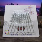 10 ADET YÜKSEK KALİTE KIVRIMLI METALİK GÜMÜŞ MUM 8 CM GÜMÜŞ PASTA MUMU PARLAK GÜMÜŞ DOĞUM GÜNÜ MUMU