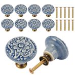 10 adet yuvarlak dolap topuzu, seramik için, mobilya topuzu, 34 mm, vidalı çekmece topuzları, yükseltilmiş taban tasarımı, çekmeceler, ayakkabı dolapları, mutfak dolabı, komodin için vintage mobilya