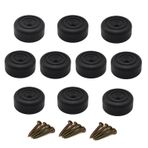 10 adet yuvarlak mobilya ayağı, çap 33 x Y 13 mm – Plastik koltuk ayakları, vidalarla dolap, kanepe, sandalye, mobilya kaydırıcı için, ağır mobilyalar için