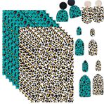 10 adet/takım leopar Transfer kağıdı polimer kil, transfer sayfaları polimer kil, baskı polimer kil Transfer kağıdı DIY sanat takı küpe yapımı için 5.82X3.93 inç