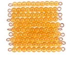 10 Altın Boncuk Stili Montessori Materyalleri Matematik Oyuncaklar Turuncu Altın Plastik Inciler Renkli Boncuklar Merdiven Altın Boncuklar Dijital Numara Okul Öncesi (Yurt Dışından)