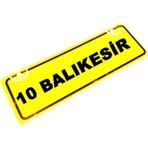 10 BALIKESİR Yazılı Sarı Dekor Plaka Sök Tak Pratik yeni nesil