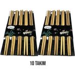10 Çift Yıkanabilir Bambu Ahşap Stick Yemek Çubuğu Chopsticks Çin Japone Yöresel Yemek Çubuğu