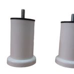 10 Cm Beyaz Baza, Yatak, Koltuk, Kanepe Ayağı Civatalı M10 (kalın Diş) (2 Adet)