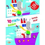 10 Farkı Bulalım - Kırmızı Kitap - 126 Çıkartma - 0-6 Yaş Yayınları