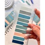 10 Farklı Renkte Mavi Tonları Renkli Cetvelli Oval Şeffaf Pet İndeks Sticker/İndex/Postit/Post-it/Kitap Ayracı/Not Kağıdı