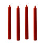 10 inç Dikey Şerit Konik Mum Seti 4'lü Paket Çizgili Konik Mum, Uzun Şamdanlar, Akşam Yemeği Partisi Düğün, Ev Dekorasyonu, Mutfak Dekorları, Noel, Cadılar Bayramı için (4, kırmızı, 8 inç)