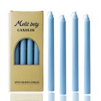 10 inç Dikey Şerit Konik Mum Seti 4'lü Paket Çizgili Konik Mum, Uzun Şamdanlar, Akşam Yemeği Partisi Düğün, Ev Dekoru, Mutfak Dekorları, Noel, Cadılar Bayramı için (4, Açık Mavi, 10 inç)