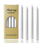 10 inç Dikey Şerit Konik Mum Seti 4'lü Paket Çizgili Konik Mum, Uzun Şamdanlar, Akşam Yemeği Partisi Düğün, Ev Dekoru, Mutfak Dekorları, Noel, Cadılar Bayramı için (4, Beyaz, 10 inç)