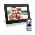 10 Inç LCD Dijital Fotoğraf Çerçevesi | Uzaktan Kumandalı, Video/müzik Oynatma, 800×600 - Siyah