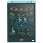 10 İnç Renkli LCD Dijital Çizim Tableti Çocuk Yazı Tahtası Kalemli Eğitici Silinebilir Ekran (Mavi)