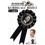 10 Kasım Atatürk Kurdelalı Rozet 1 Adet Siyah Yaka Rozeti Çocuk Bayram Etkinlik 15 Cm Kokart