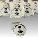 10 KASIM ATATÜRK'Ü ANMA GÜNÜ İĞNELİ AKRİLİK YAKA ROZETİ 8'Lİ