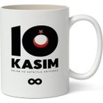 10 Kasım Mustafa Kemal Atatürk Tasarımlı Kupa Bardak Baskılı Kahve Kupa Bardak Model 3