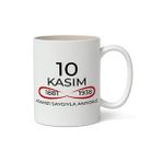 10 Kasım Mustafa Kemal Atatürk Tasarımlı Kupa Bardak Baskılı Kahve Kupa Bardak Model 9