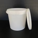 10 Lt Plastik Kova - 10 Lt Saplı Gıdaya Uygun Sızdırmaz Kilitli Kapaklı - Beyaz - 20 Adet - 1000 ml
