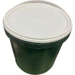 10 Lt Yeşil Plastik Kova - 10 Lt Saplı Gıdaya Uygun Sızdırmaz Kilitli Kapaklı - 4 Adet - 1000 ml
