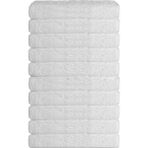 10 Lu Otel Banyo Havlusu Pamuklu 70 x 150 cm Beyaz 16/1 Aksoft 480 gr - 70 x 150 cm