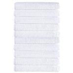 10 Lu Otel Banyo Havlusu Pamuklu 70X145 Cm Beyaz 16/1 Avs 440 Gr