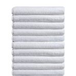 10 Lu Otel Banyo Havlusu Pamuklu 90 x 150 cm Beyaz 20/2 Ring 650 gr - 90 x 150 cm