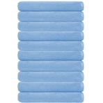 10 lu Otel Banyo Havlusu Pamuklu 90X150 Cm Renkli 16/1 Avs 580 Gr Mavi