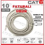10 METRE CAT6 BİLGİSAYAR İNTERNET MODEM ARA KABLOSU CAT6