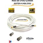 10 metre F Konnektörlü 64 Tel Rg6/u6 Full Hd 3D 4K Anten Tv Çanak Uydu Anten Lnb Kablosu