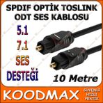 10 Metre Fiber Optik Optic Ses Kablo 10m OD:2.2