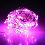 10 METRE PEMBE PİLLİ LED IŞIK PEMBE YILBAŞI AĞACI IŞIĞI PİNK CHRİSTMAS TREE LED LİGHT PEMBE LED IŞIK
