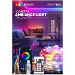10 Metre Rgb Ses Kontrollu Kumandali Telefon Kontrollu Kayar Magic Led Muzik Rgb Serit Su Gecirmez