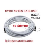 10 METRE UYDU ANTEN KABLOSU UÇLARI HAZIR YAPILI RG6-U