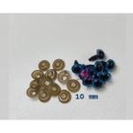 10 mm Amigurumi Vidalı Göz Renkli 20 Çift - Mavi
