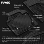 10 mm Fiat Palio 2006 ile Uyumlu 5d Havuzlu Üniversal Paspas Siyah