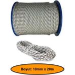 10 mm Sentetik Iskota Halat, Dağcı Ipi, Kamyoncu Halatı, Outdoor Kamping Piknik Salıncak Halatı, 20 Metre