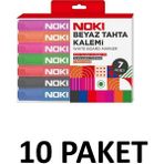 10 Paket Doldurulabilir Beyaz Tahta Kalemi 7 Renkli Set