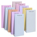 10 Paket Yapılacaklar Listesi Not Defterleri Günlük Kontrol Listesi Defter 8,5 x 3,7 İnç Çizgili Yapışkan Notlar Not Defteri Çeşitli Renkler Alışveriş Listesi Not Defteri Haftalık Planlayıcı Pad
