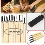 10 Parça Ahşap Oyma Hobi Heykel Oyma Seti Ağaç Oyma Set Oyma Kalem Set Hobi Oyma Bıçakları