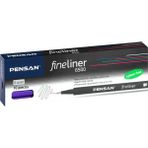 10 Parça Pensan 6500 Turuncu Xylene Free Fineliner Su Bazlı Kalemler Metal Kapaklı