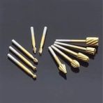 10 Parça Titanyum Freze Uç Seti - 3Mm Şaft