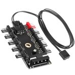 10 Port Fan Çoklayıcı 10LU Fan Kontrol Pwm 12V 4 Pin Fan Denetleyici Molex Ide