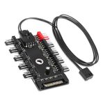 10 Port Fan Çoklayıcı Splitter 3 Pin 4 Pin Pwm Fan Kontrol Cihazı Fan Denetleyici Sata Girişli
