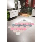 10 Post Online Banyo Paspası Eskitme Modern Pembe Kaydırmaz Kesme Yıkanabilir Ince Halı - 140 x 180 cm