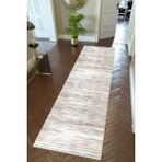 10 Post Online Bej Kahverengi Dijital Baskı Kaymaz Oval Kesme 80x275 cm Yolluk