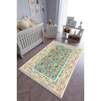 10 Post Online Kaymaz Oval Kesme Renkli Antrasit 70x200 cm Çocuk Odası Halı