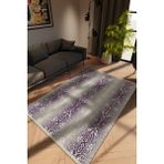 10 Post Online Modern Eskitme Gri Dijital Baskı Halı Kaydırmaz Ince Yıkanabilir - 160 x 300 cm