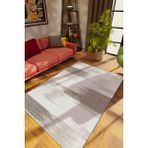 10 Post Online Modern Eskitme Gri Dijital Baskı Halı Kaydırmaz Ince Yıkanabilir - 180 x 260 cm